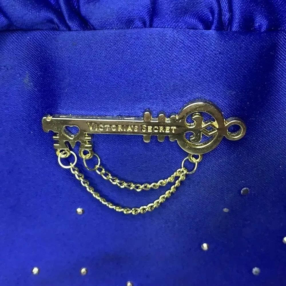 Victoria’s Secret Wristlet Blue Small Pouch with Sparkle